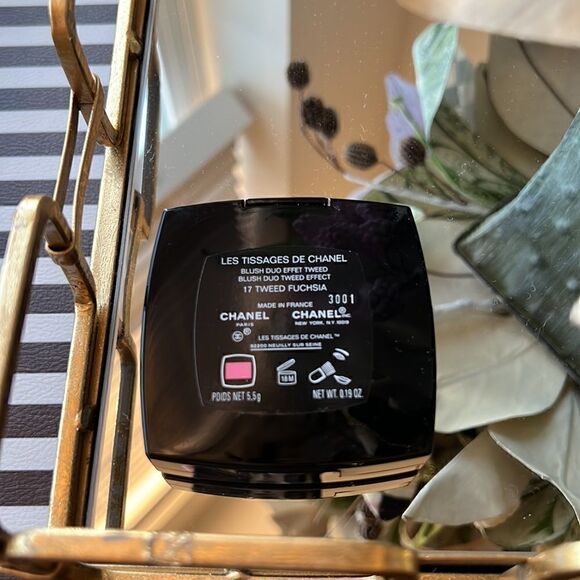 Chanel Les Tissages Blush Duo Tweed Effect, 17 tweed fuchsia gold, Limited ed - Picture 3 of 3